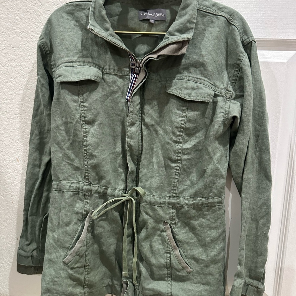 Micheal Stars 100%linen Utility Jacket. Coastal, East Coast, Minimalist - Picture 2 of 13